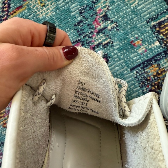 White Leather Clarks Wallabre - Picture 4 of 9